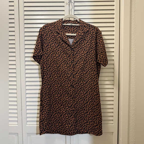 VANS Leopard Print Shirt Dress - Picture 4 of 11